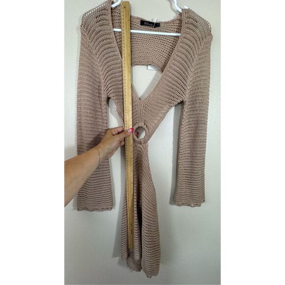 NWT LILLUSORY Swim Cover Up for Women Swimsuit Coverup Sexy Beach Crochet Dress - Picture 9 of 12